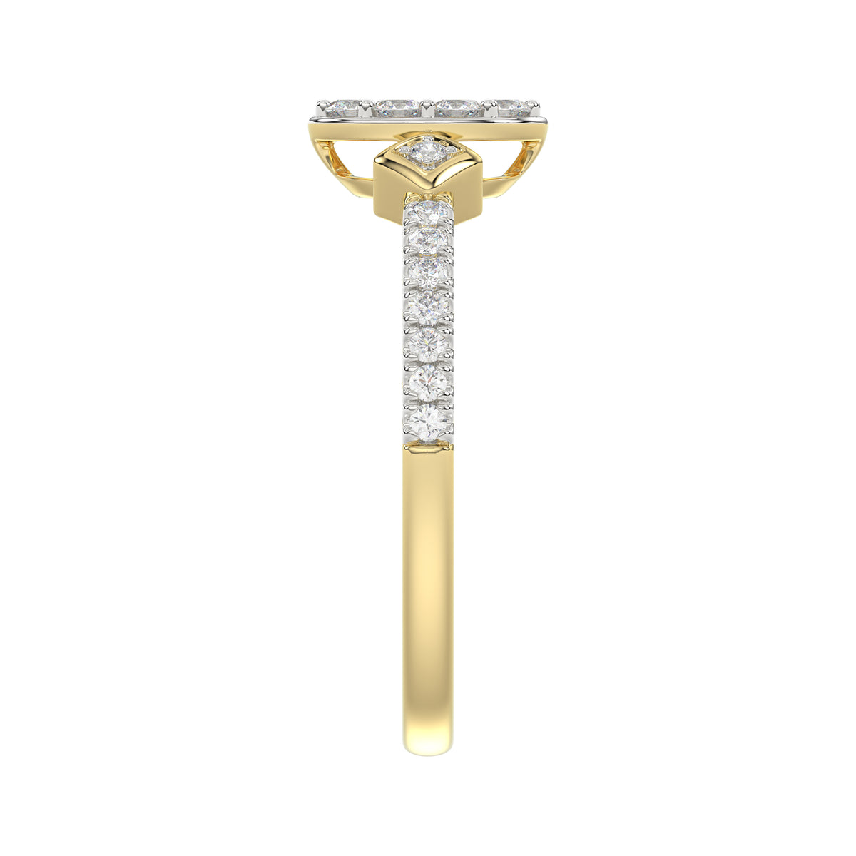 LADIES RING 0.33CT ROUND DIAMOND 10K YELLOW GOLD