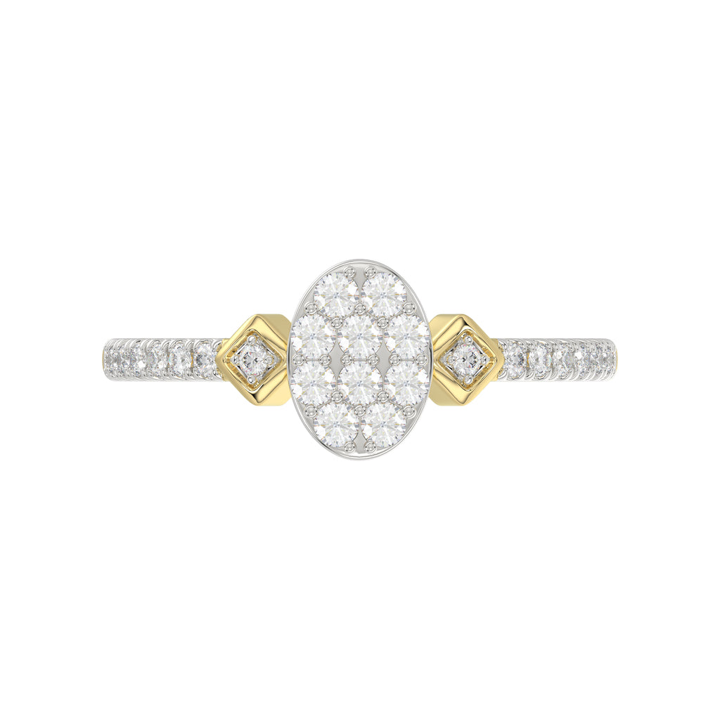LADIES RING 0.33CT ROUND DIAMOND 10K YELLOW GOLD