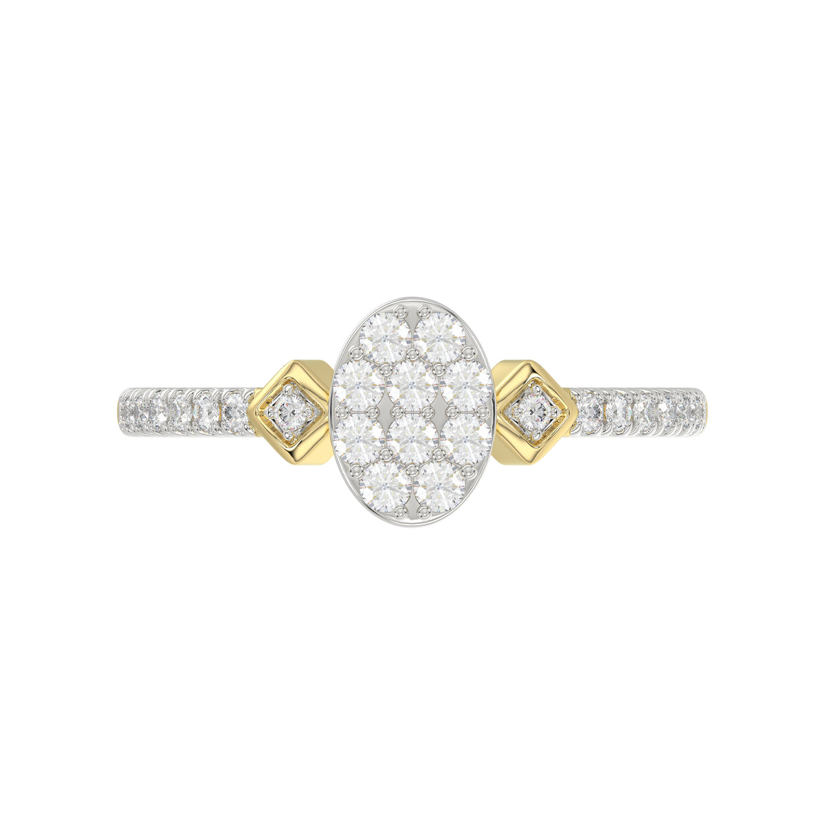 LADIES RING 0.33CT ROUND DIAMOND 10K YELLOW GOLD