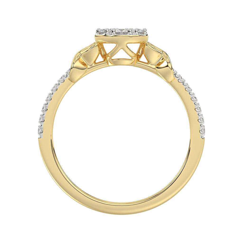 LADIES RING 0.33CT ROUND DIAMOND 10K YELLOW GOLD
