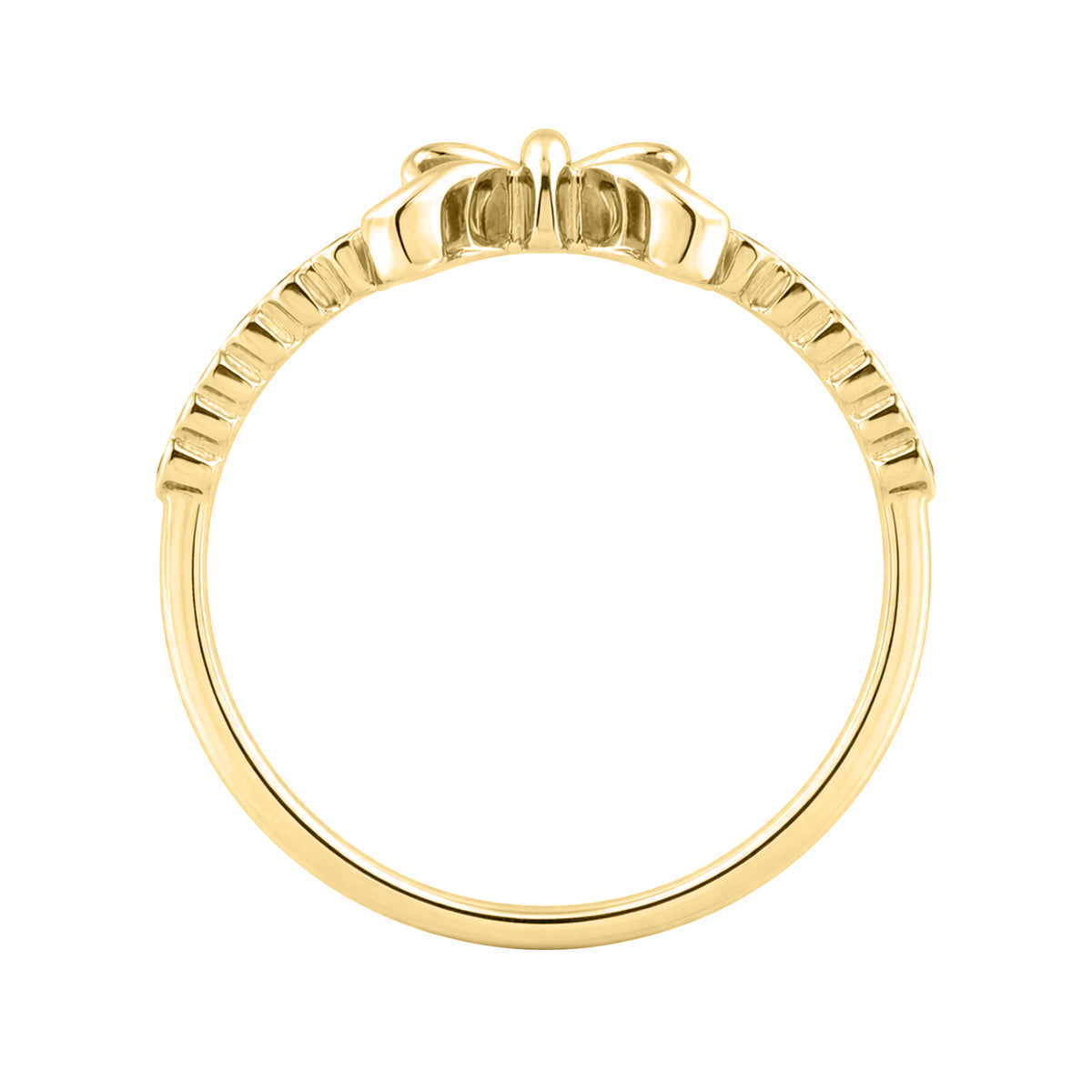 Classic 0.10Ct Round Diamond Ring In Yellow Gold  For Women