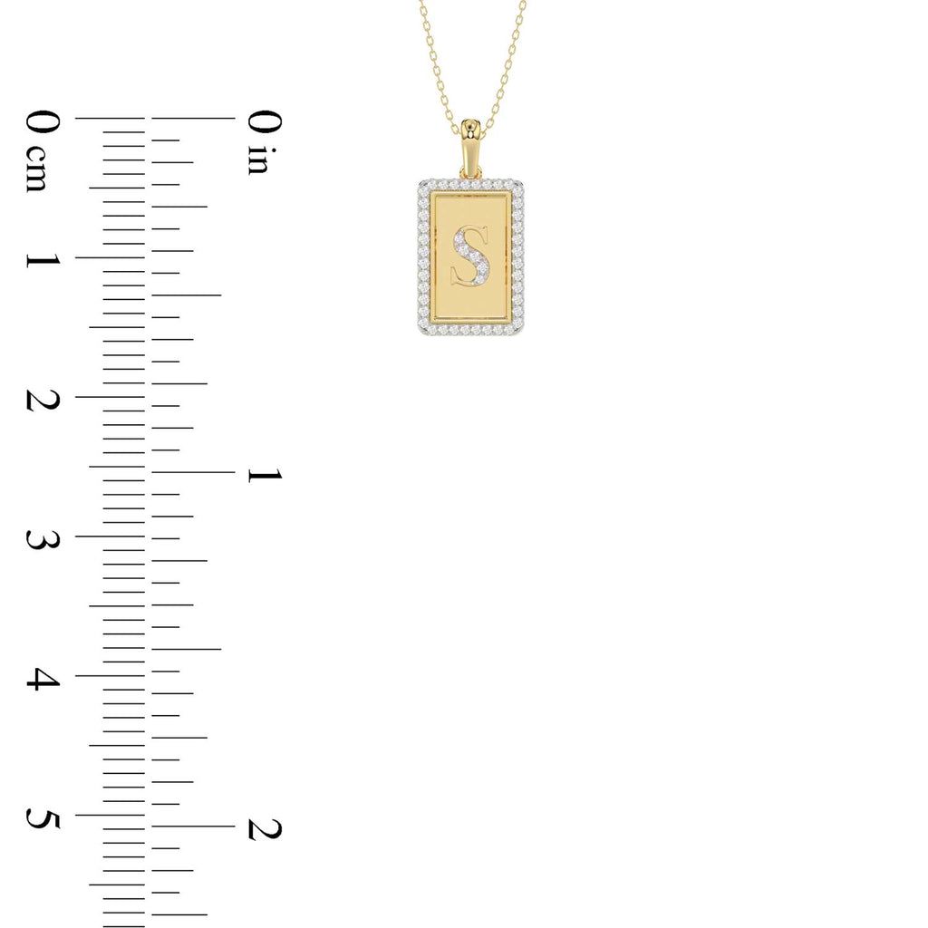 LADIES PENDANT 0.20CT ROUND DIAMOND 10K YELLOW GOLD