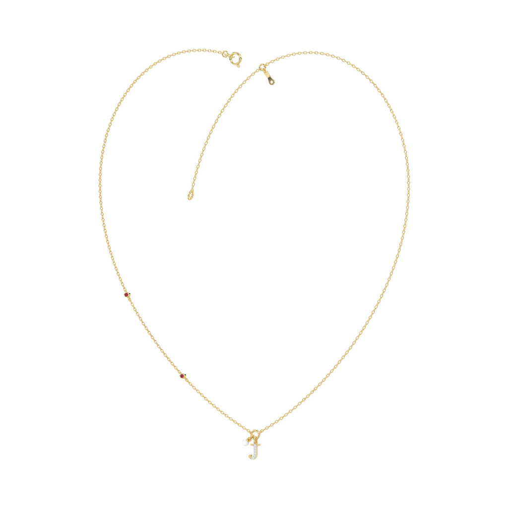 LADIES NECKLACE 0.10CT ROUND DIAMOND 10K YELLOW GOLD