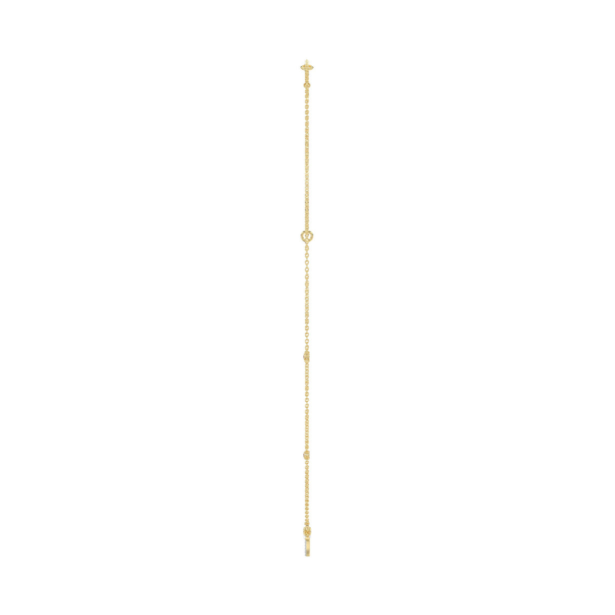 LADIES NECKLACE 0.10CT ROUND DIAMOND 10K YELLOW GOLD