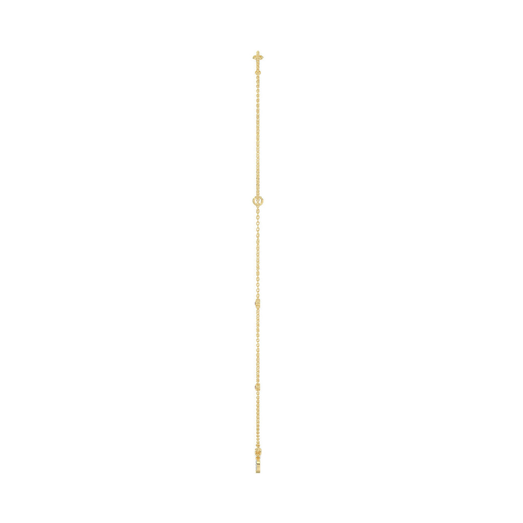 LADIES NECKLACE 0.10CT ROUND DIAMOND 10K YELLOW GOLD