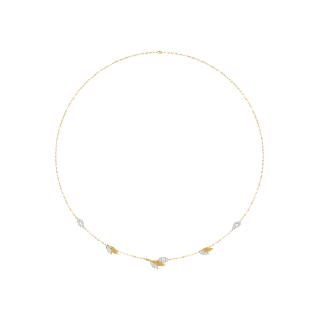 Luxury 10K Yellow Gold Ladies Necklace With Sparkling Round Diamonds. A Refined And Elegant 0.33 Ct Jewelry Piece For Her.