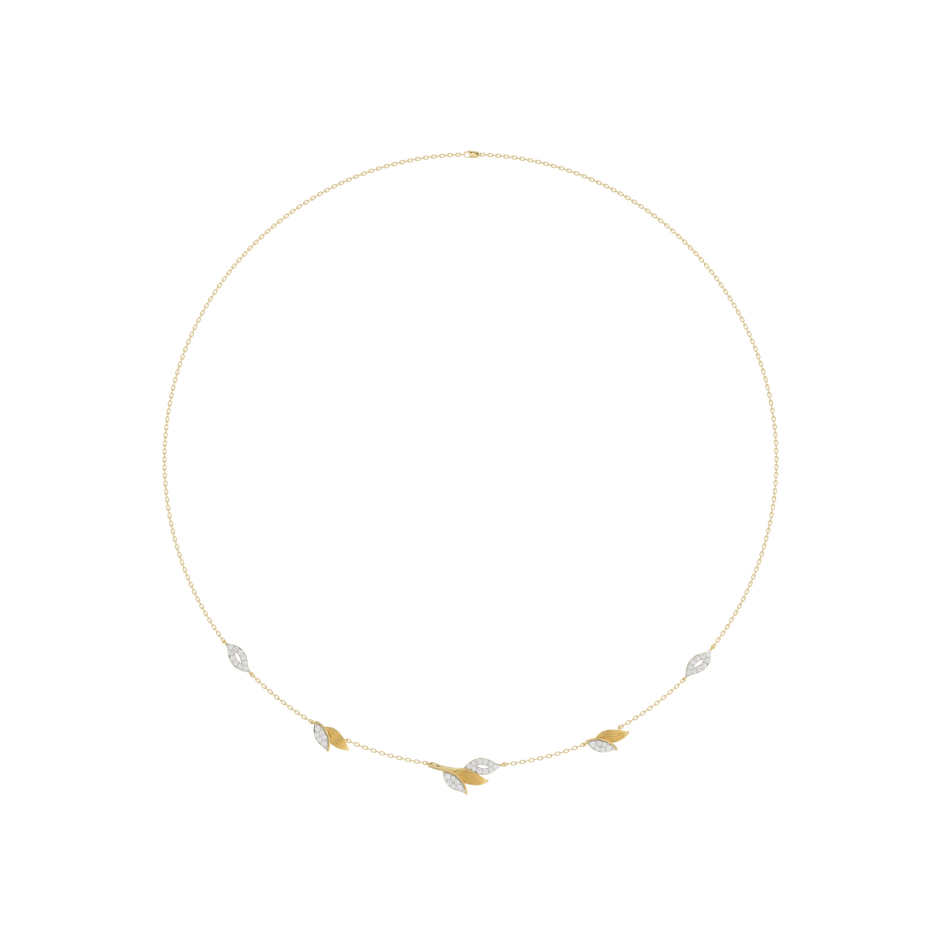 Luxury 10K Yellow Gold Ladies Necklace With Sparkling Round Diamonds. A Refined And Elegant 0.33 Ct Jewelry Piece For Her.