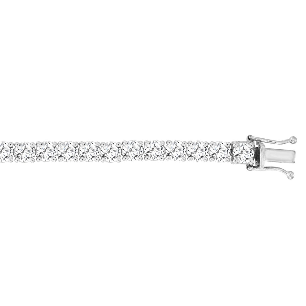 LADIES BRACELET 11CT ROUND DIAMOND 14K WHITE GOLD