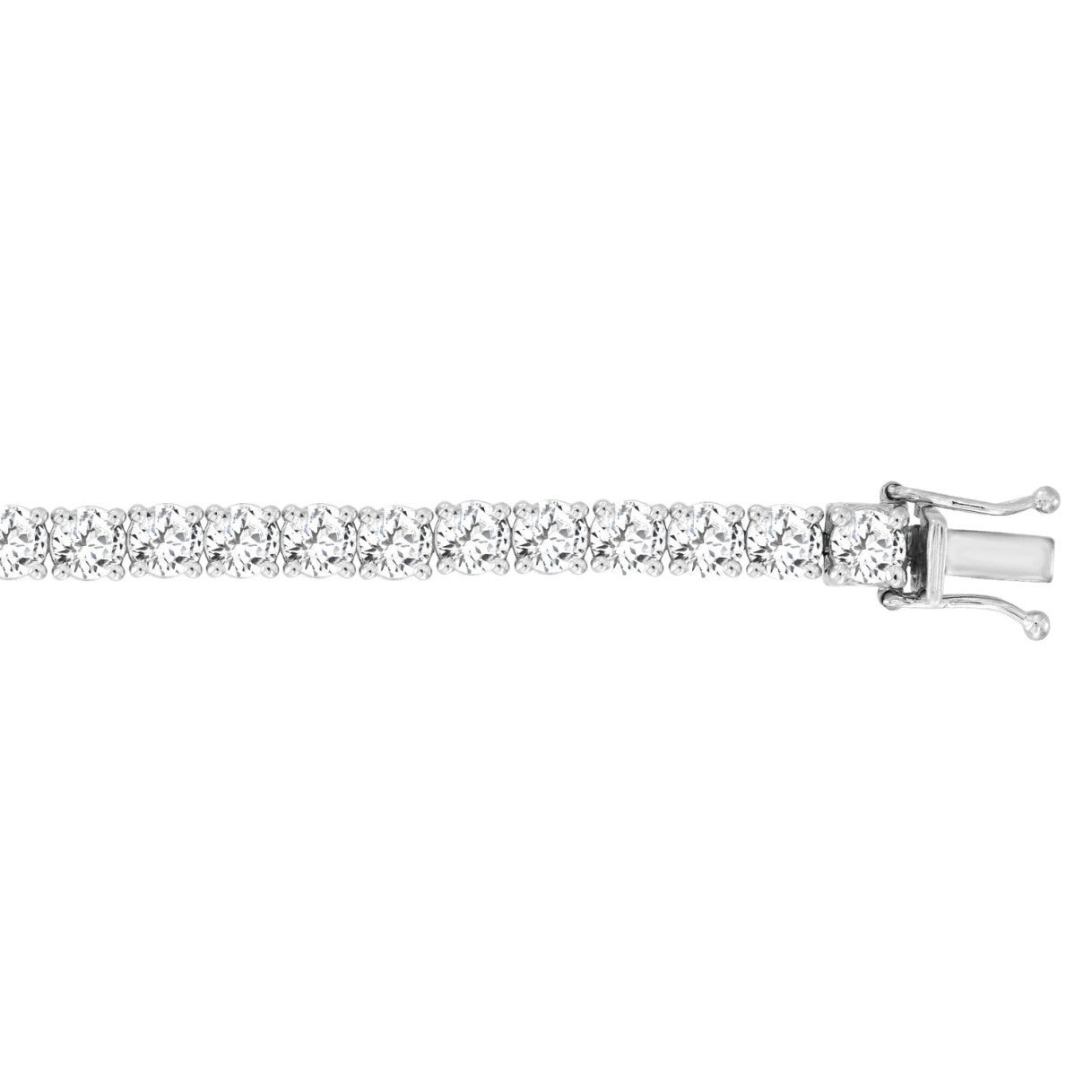 LADIES BRACELET 11CT ROUND DIAMOND 14K WHITE GOLD
