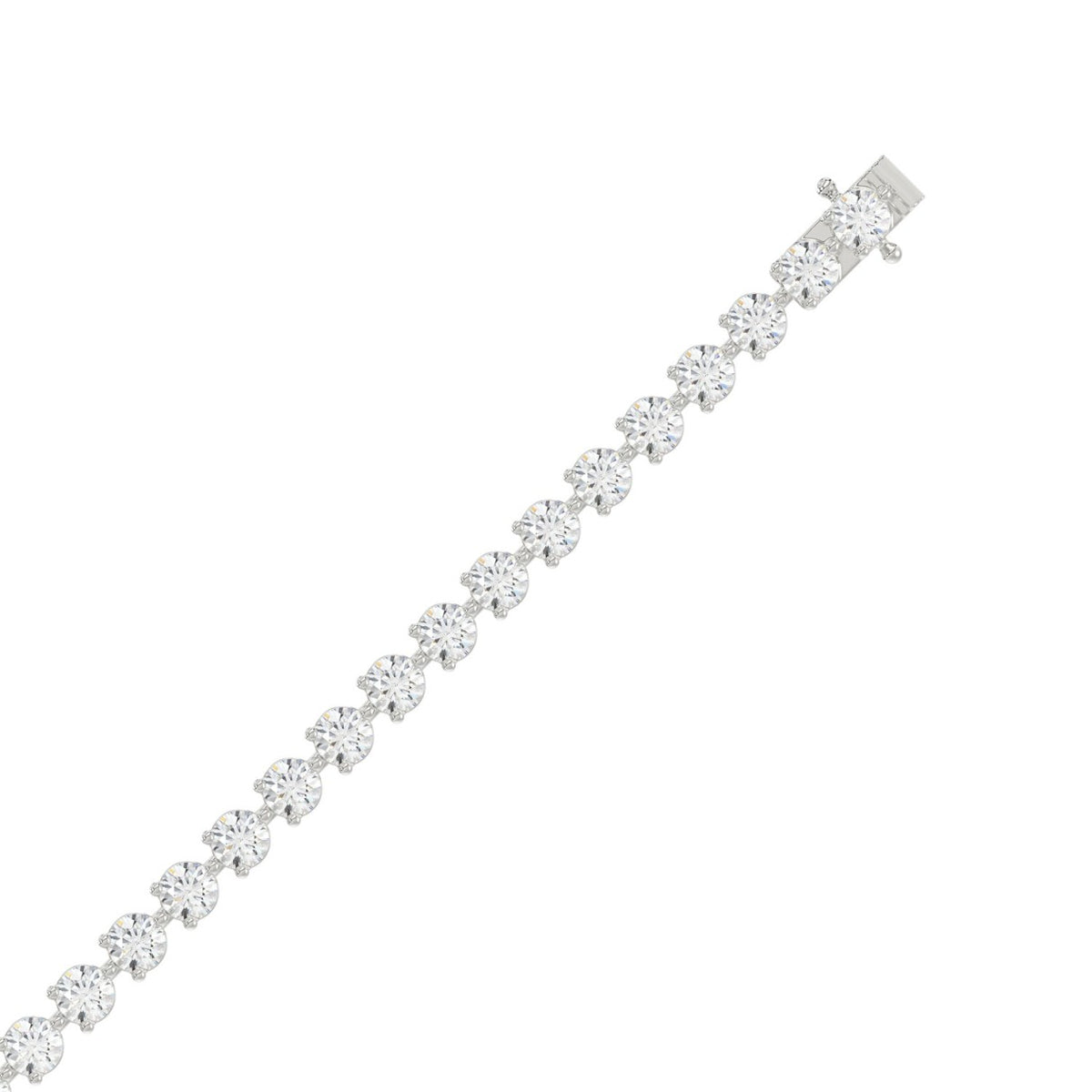 LADIES BRACELET 7CT ROUND DIAMOND 14K WHITE GOLD