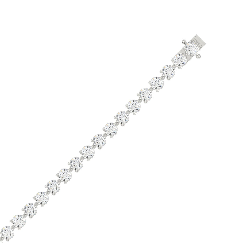 LADIES BRACELET 7CT ROUND DIAMOND 14K WHITE GOLD
