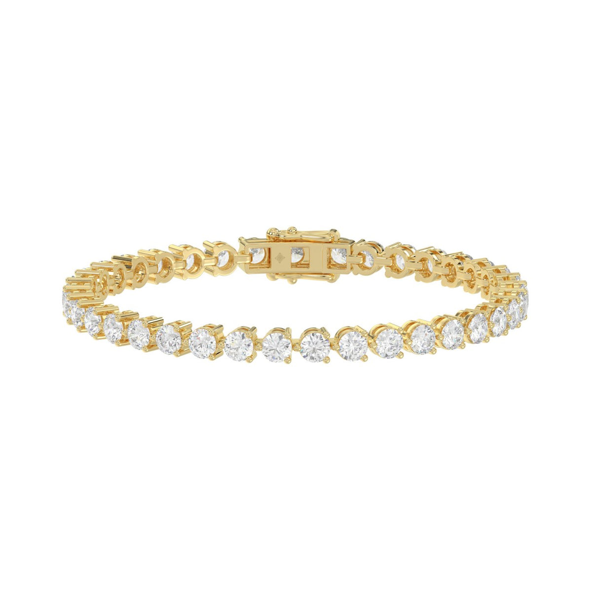 LADIES BRACELET 7CT ROUND DIAMOND 14K YELLOW GOLD