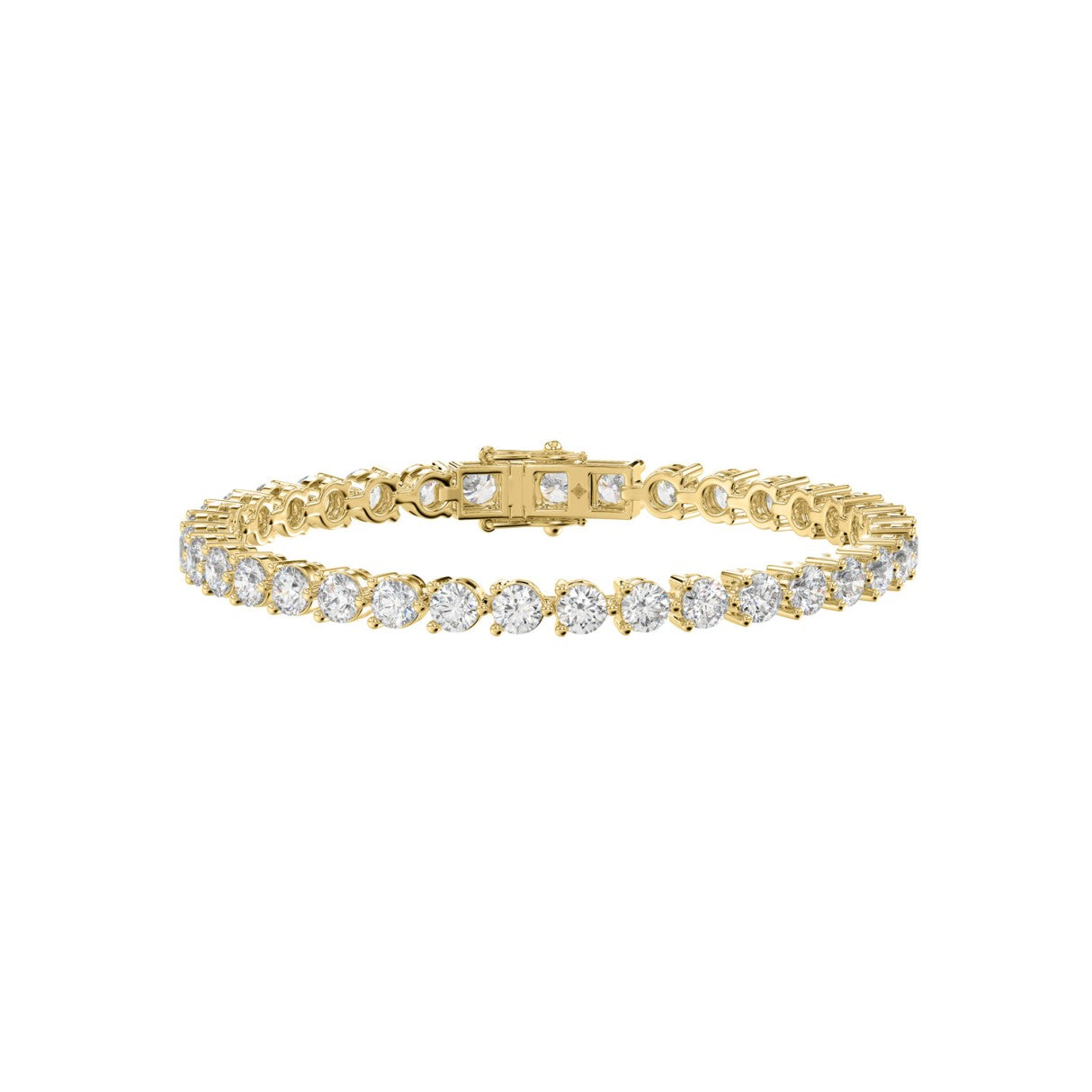 LADIES BRACELET 7CT ROUND DIAMOND 14K YELLOW GOLD