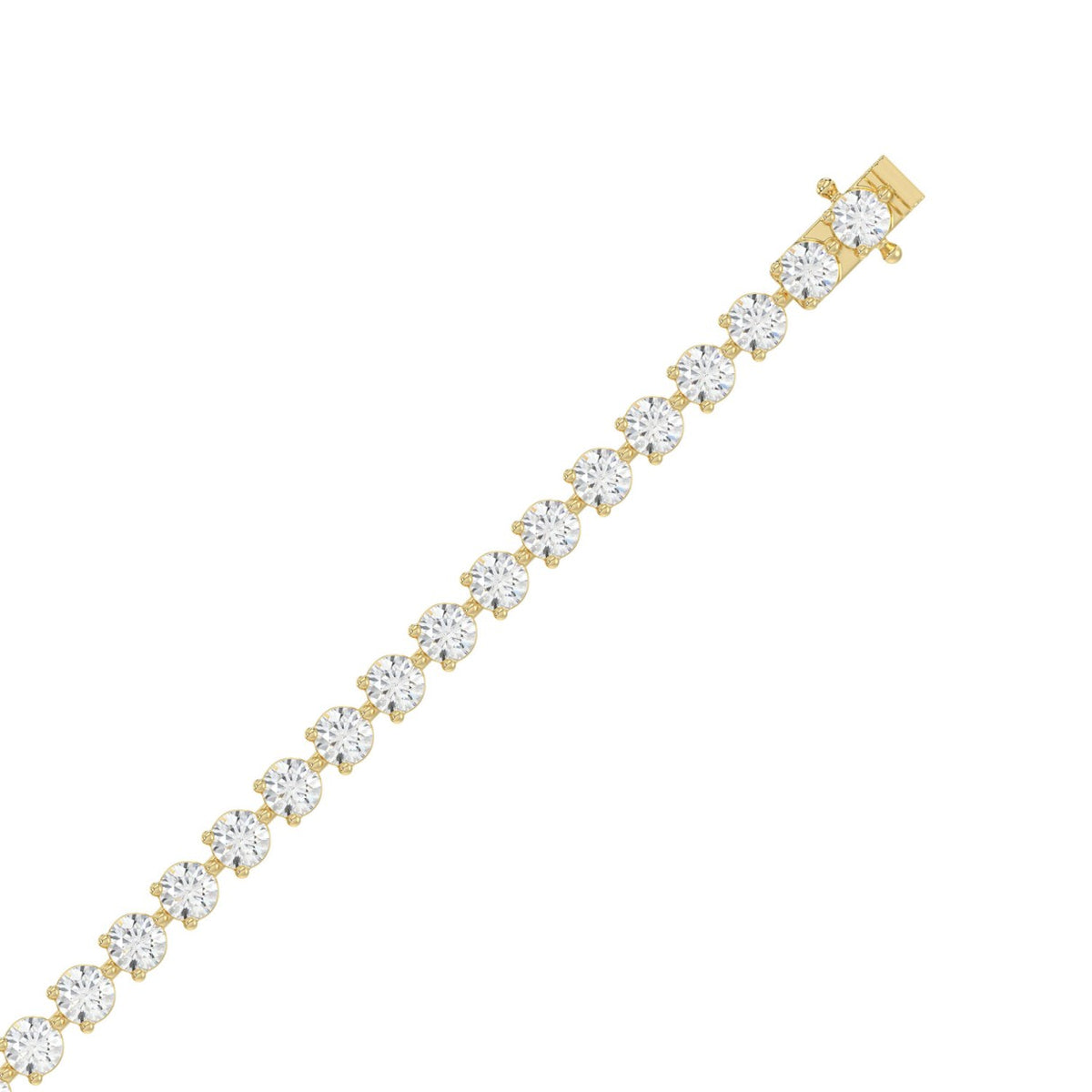 LADIES BRACELET 7CT ROUND DIAMOND 14K YELLOW GOLD