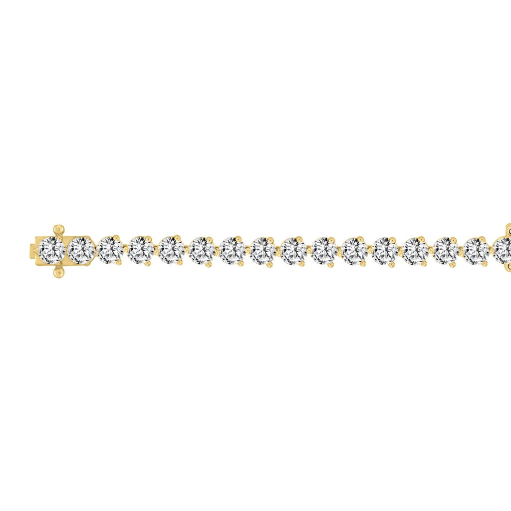 LADIES BRACELET 7CT ROUND DIAMOND 14K YELLOW GOLD