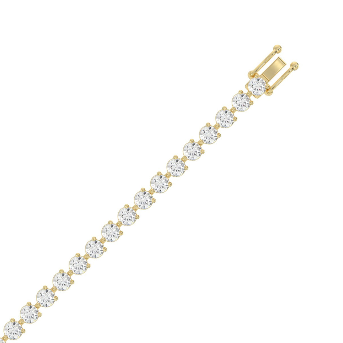 LADIES BRACELET 7CT ROUND DIAMOND 14K YELLOW GOLD