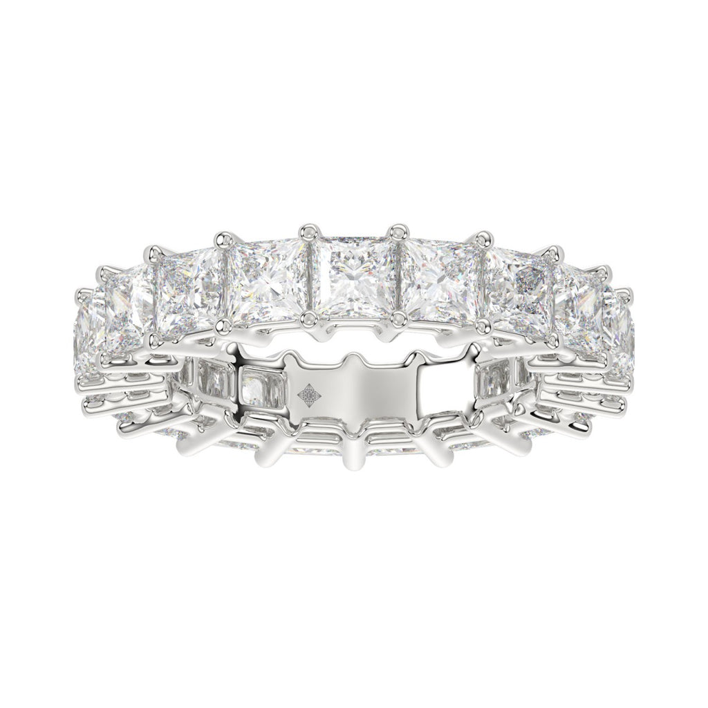 LADIES ETERNITY BAND 4 3/4CT PRINCESS DIAMOND 14K WHITE GOLD