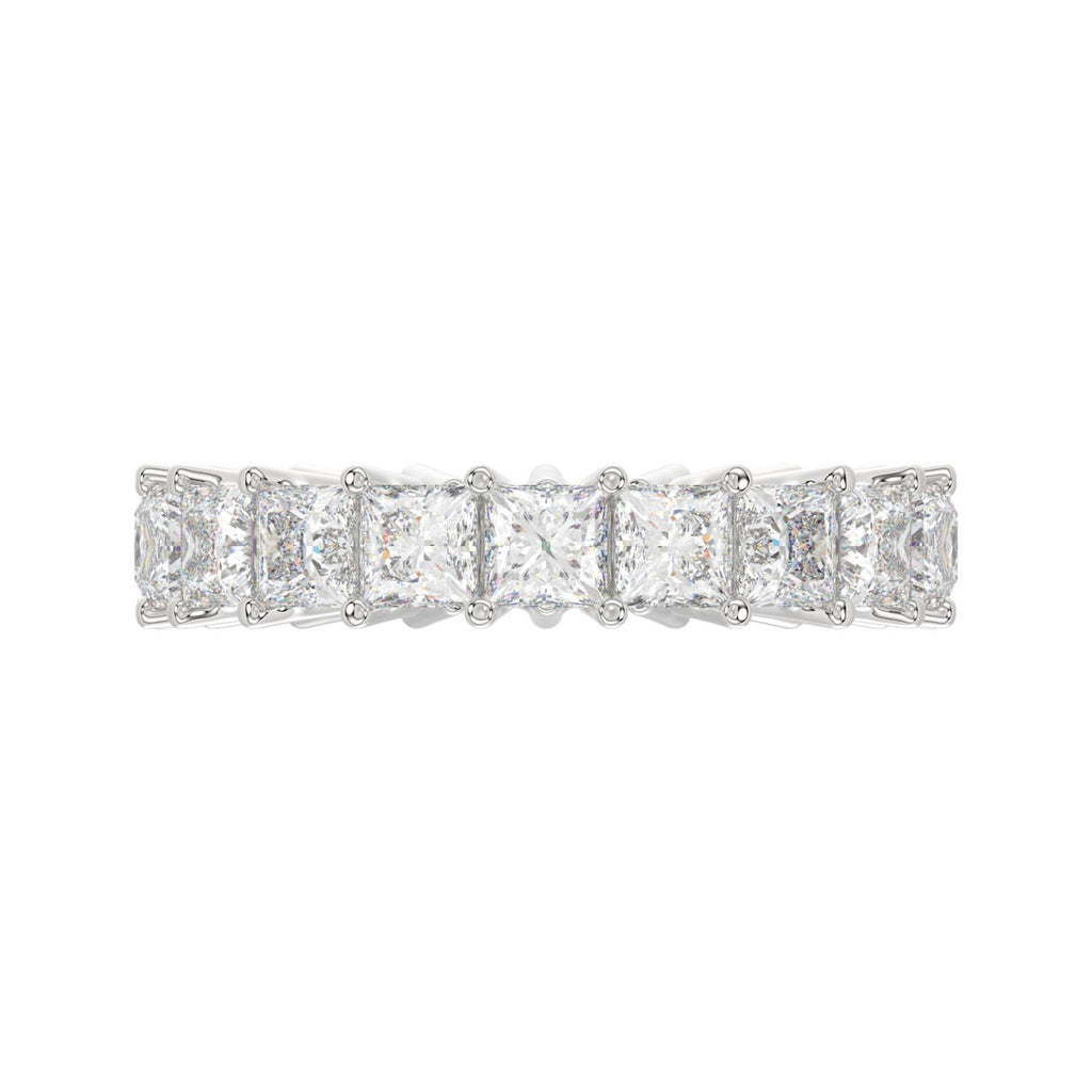 LADIES ETERNITY BAND 4 3/4CT PRINCESS DIAMOND 14K WHITE GOLD