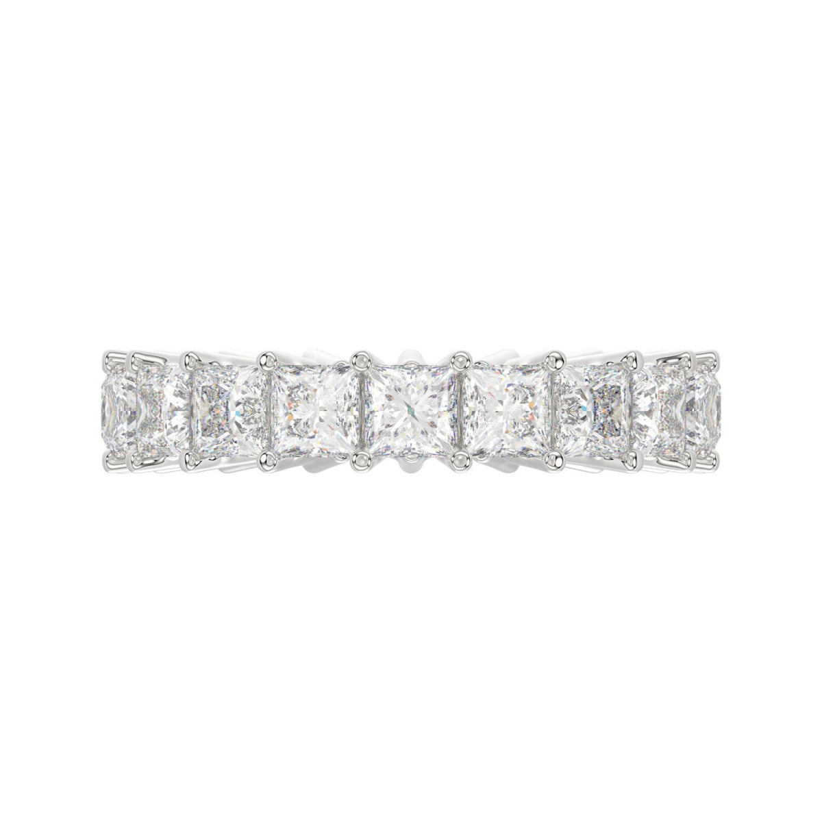 LADIES ETERNITY BAND 4 3/4CT PRINCESS DIAMOND 14K WHITE GOLD