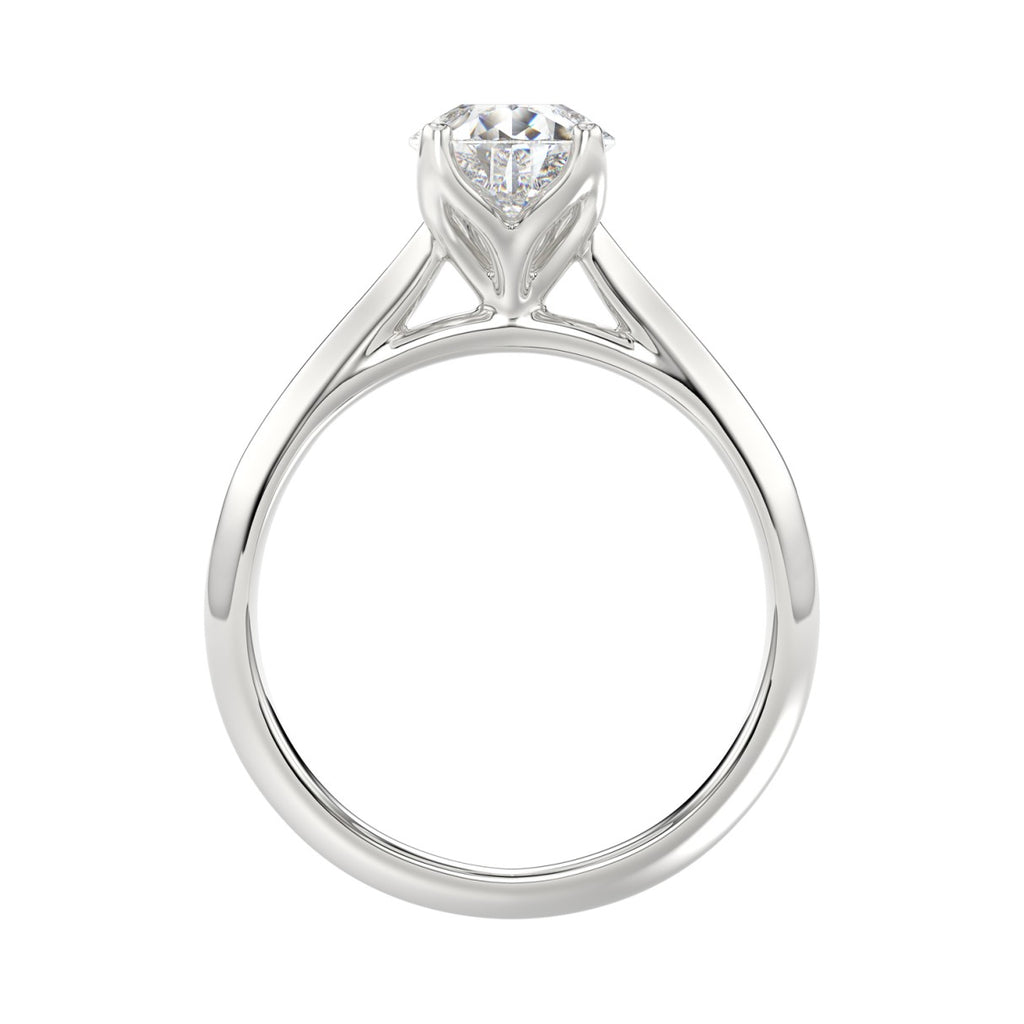 LADIES SOLITAIRE RING 2CT PEAR DIAMOND 14K WHITE GOLD