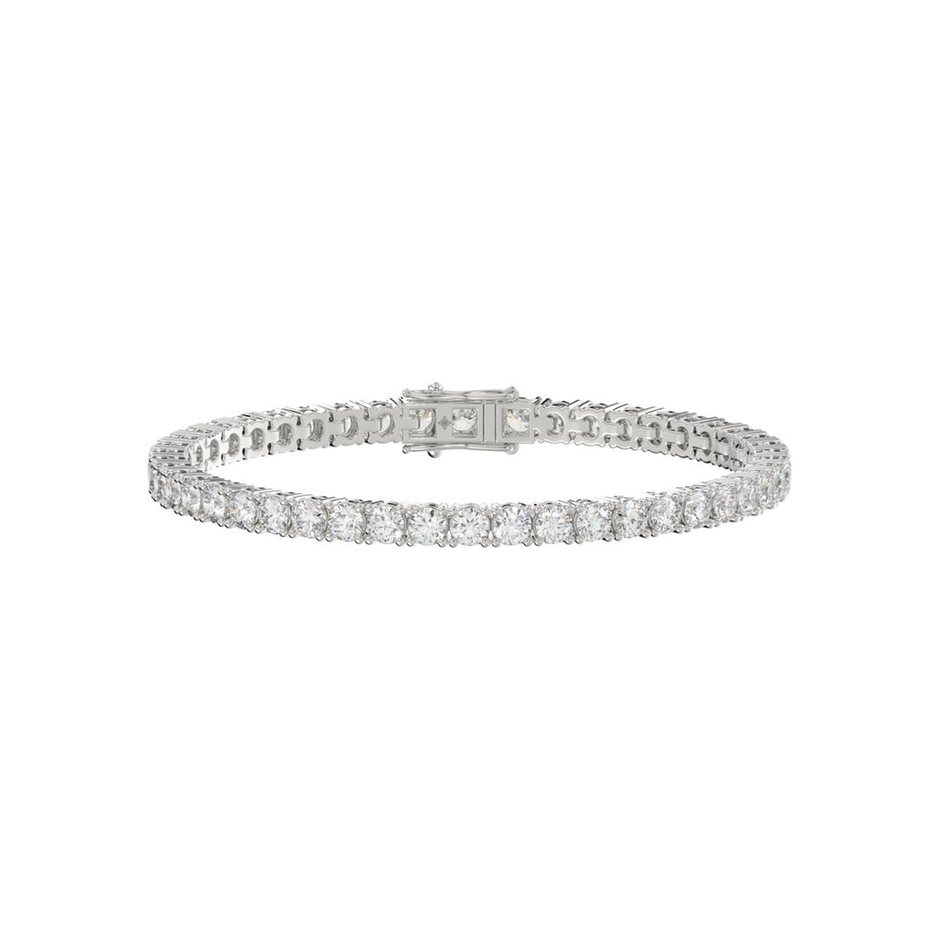 LADIES BRACELET 13CT ROUND DIAMOND 14K WHITE GOLD