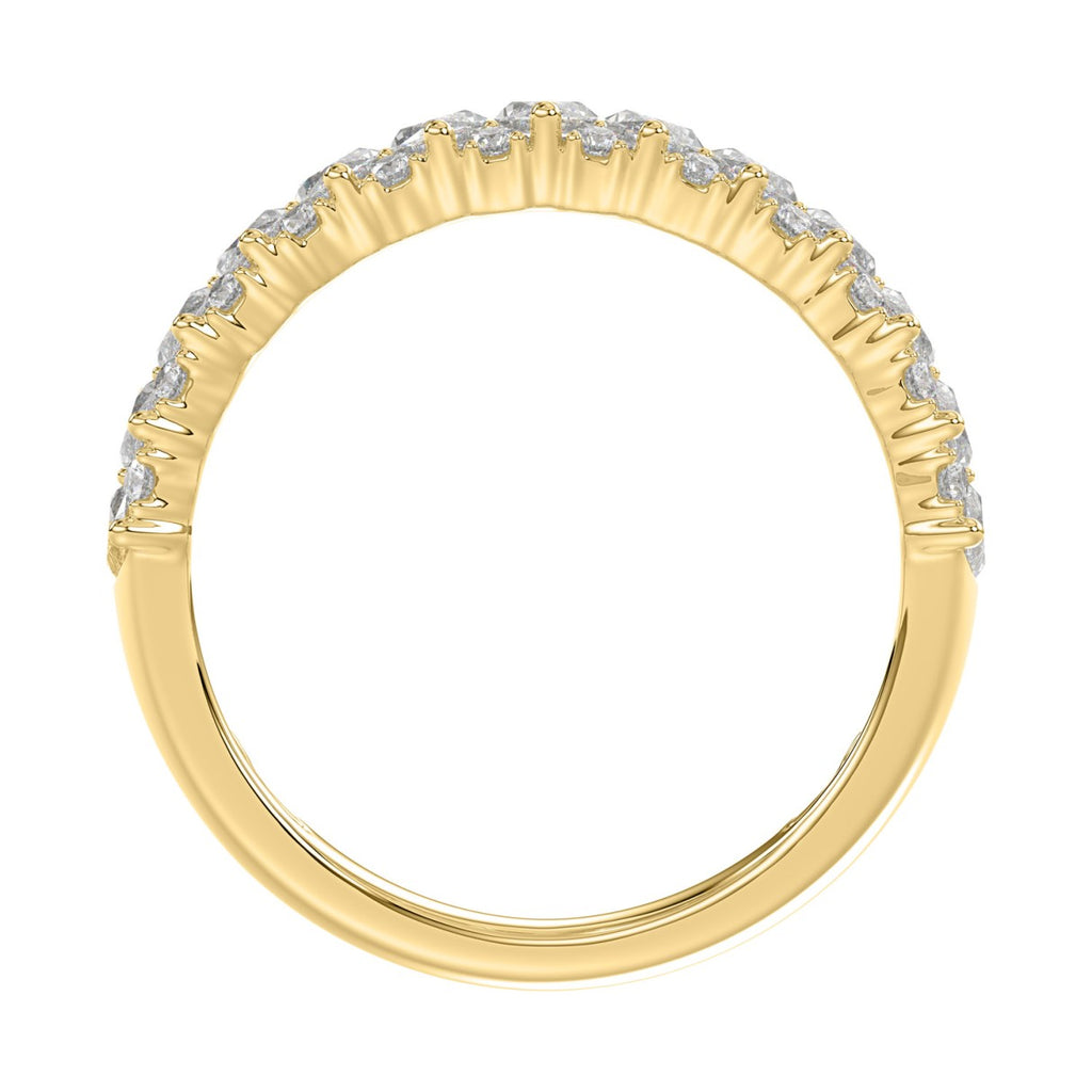 14K YELLOW GOLD 1 1/2CT ROUND/MARQUISE DIAMOND LADIES BAND