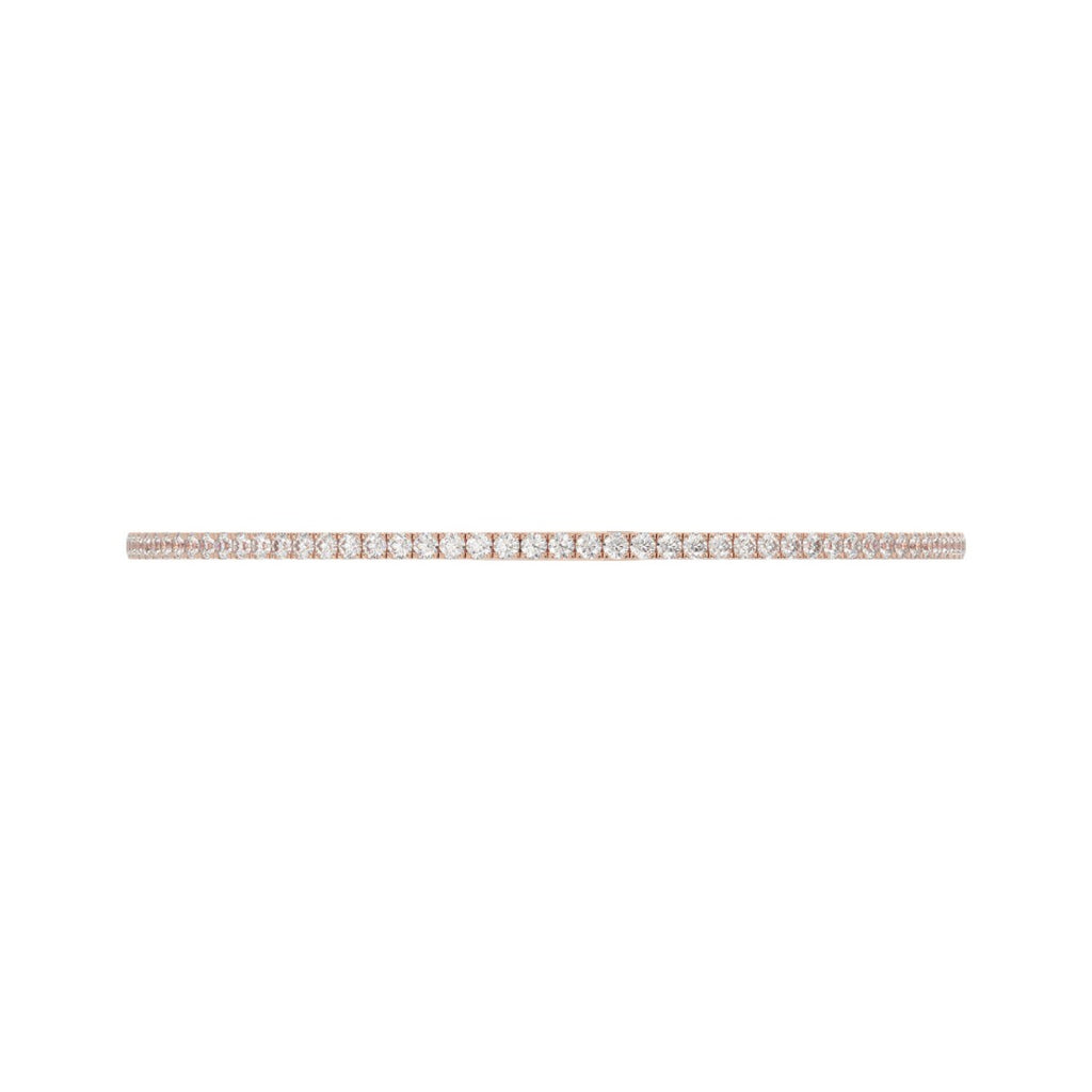 LADIES FLEXIBLE BANGLE 5 1/3CT ROUND DIAMOND 14K ROSE GOLD 