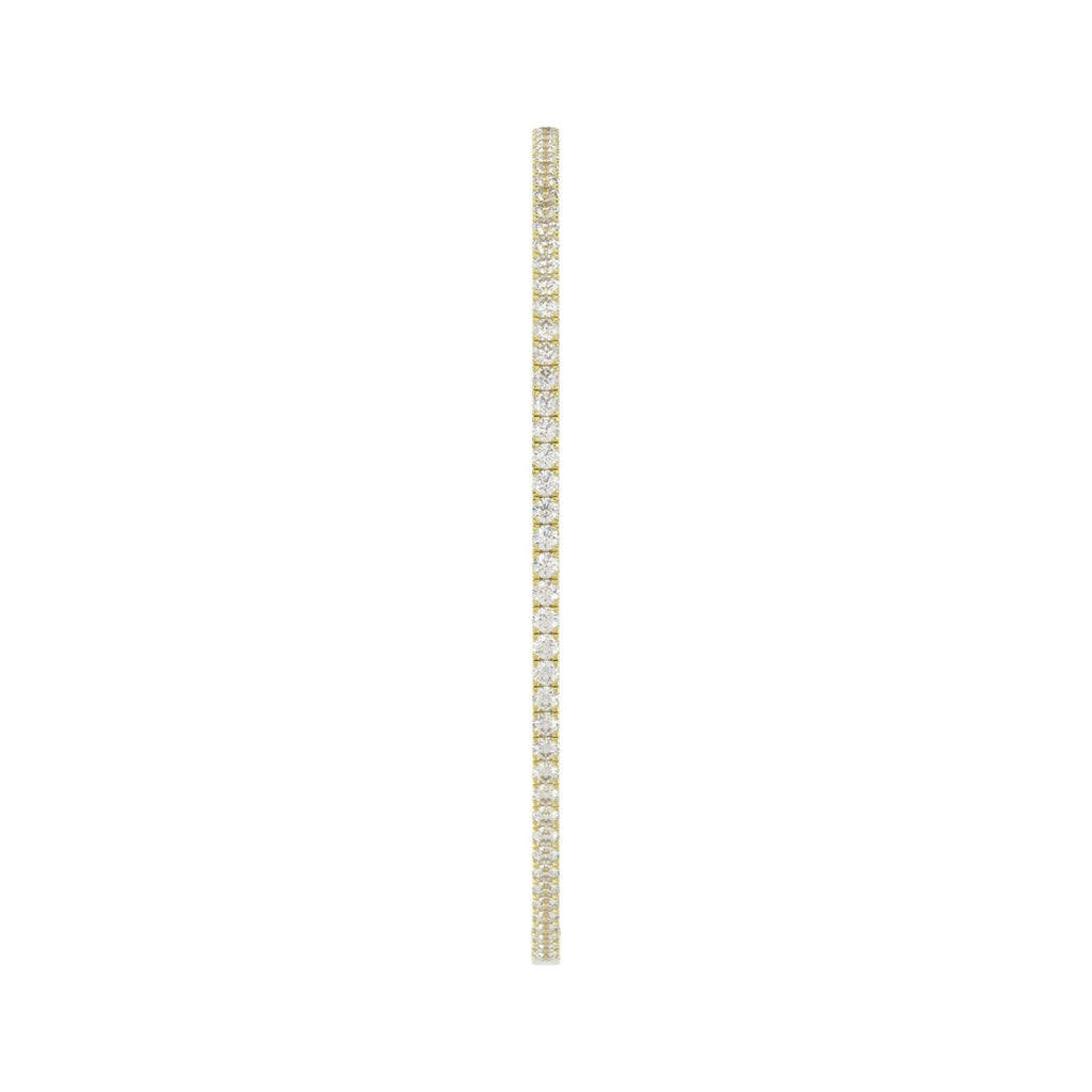 LADIES FLEXIBLE BANGLE 5 1/3CT ROUND DIAMOND 14K YELLOW GOLD 