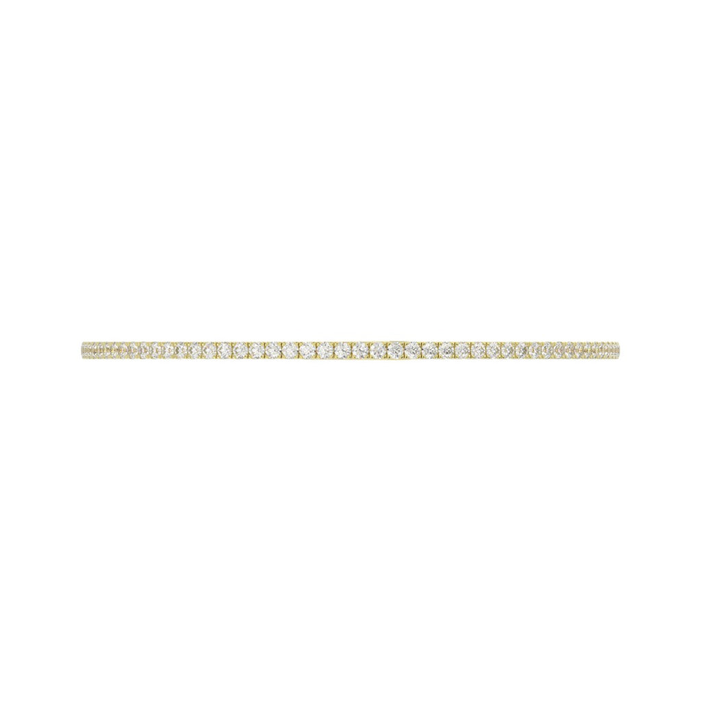 LADIES FLEXIBLE BANGLE 5 1/3CT ROUND DIAMOND 14K YELLOW GOLD 