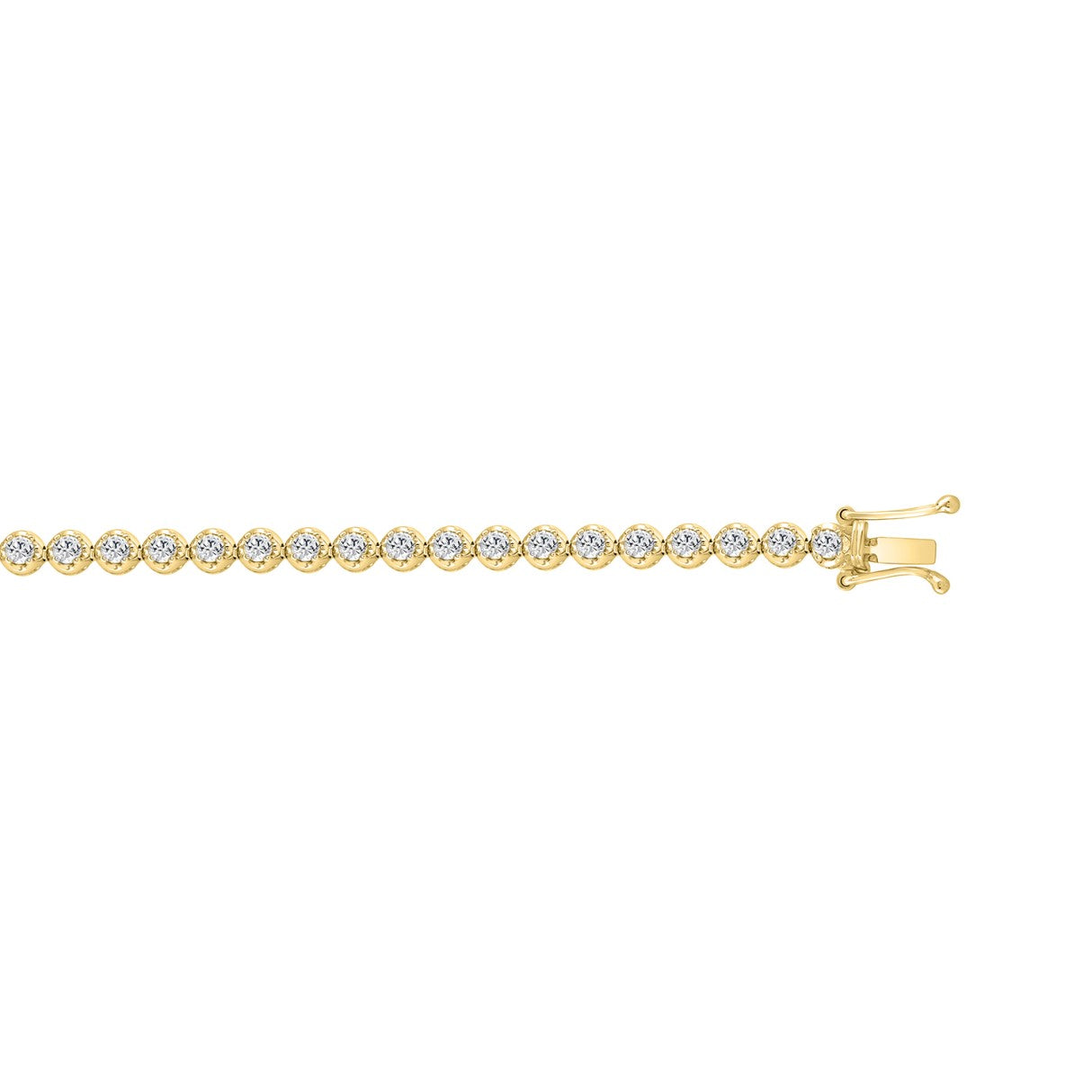 MENS BRACELET 2 1/2CT ROUND DIAMOND 14K YELLOW GOLD 