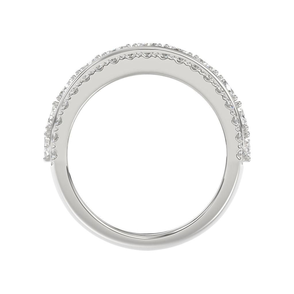 14K WHITE GOLD 2 1/4CT ROUND/OVAL DIAMOND LADIES BAND