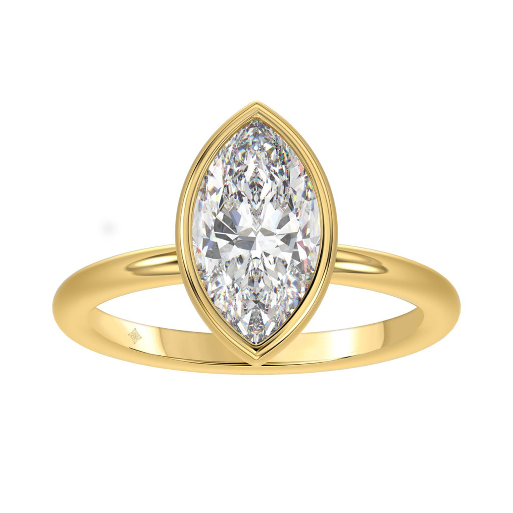 LADIES SOLITAIRE RING 2CT MARQUISE DIAMOND 14K YELLOW GOLD (CENTER STONE MARQUISE DIAMOND 2CT )
