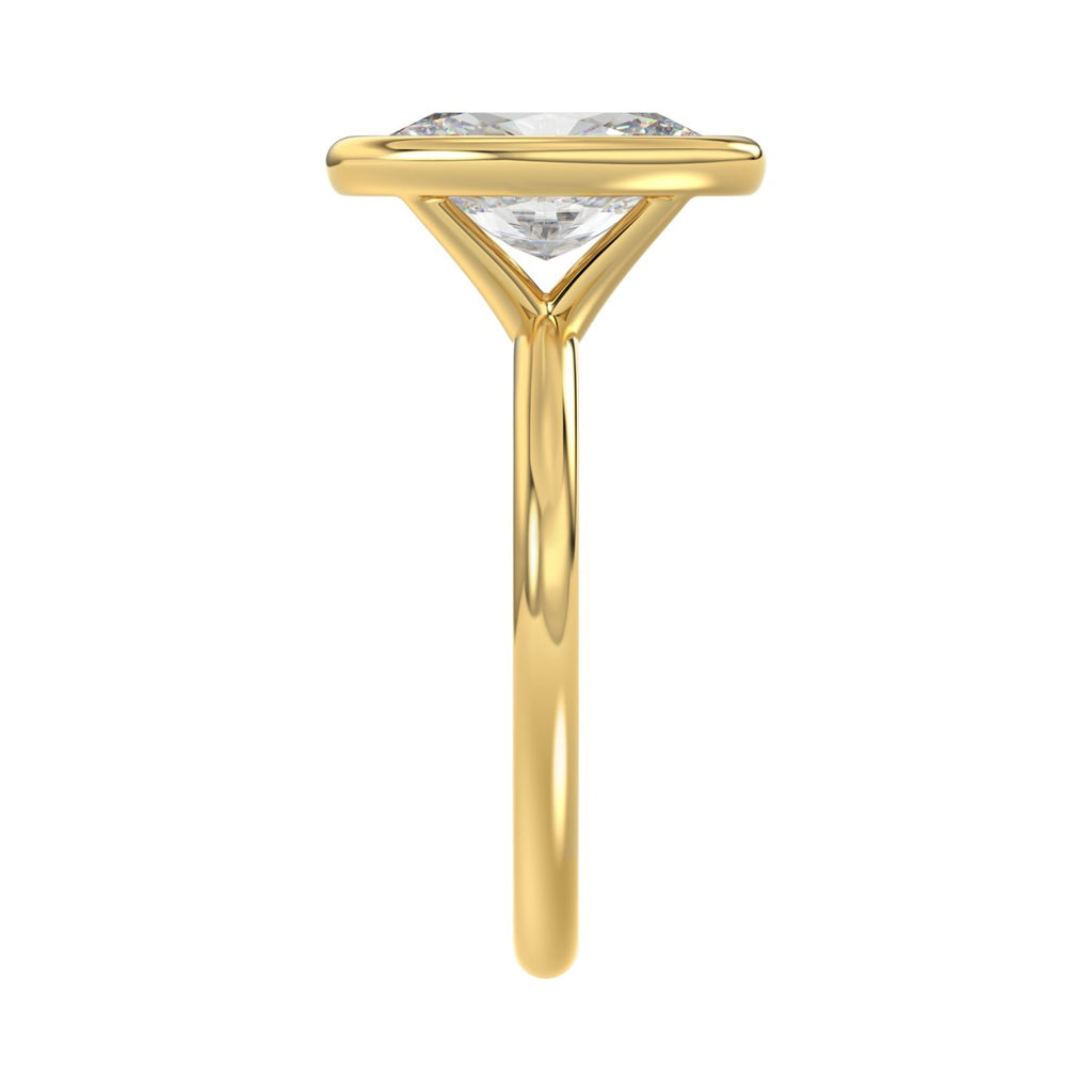 LADIES SOLITAIRE RING 3CT OVAL DIAMOND 14K YELLOW GOLD (CENTER STONE OVAL DIAMOND 3CT )