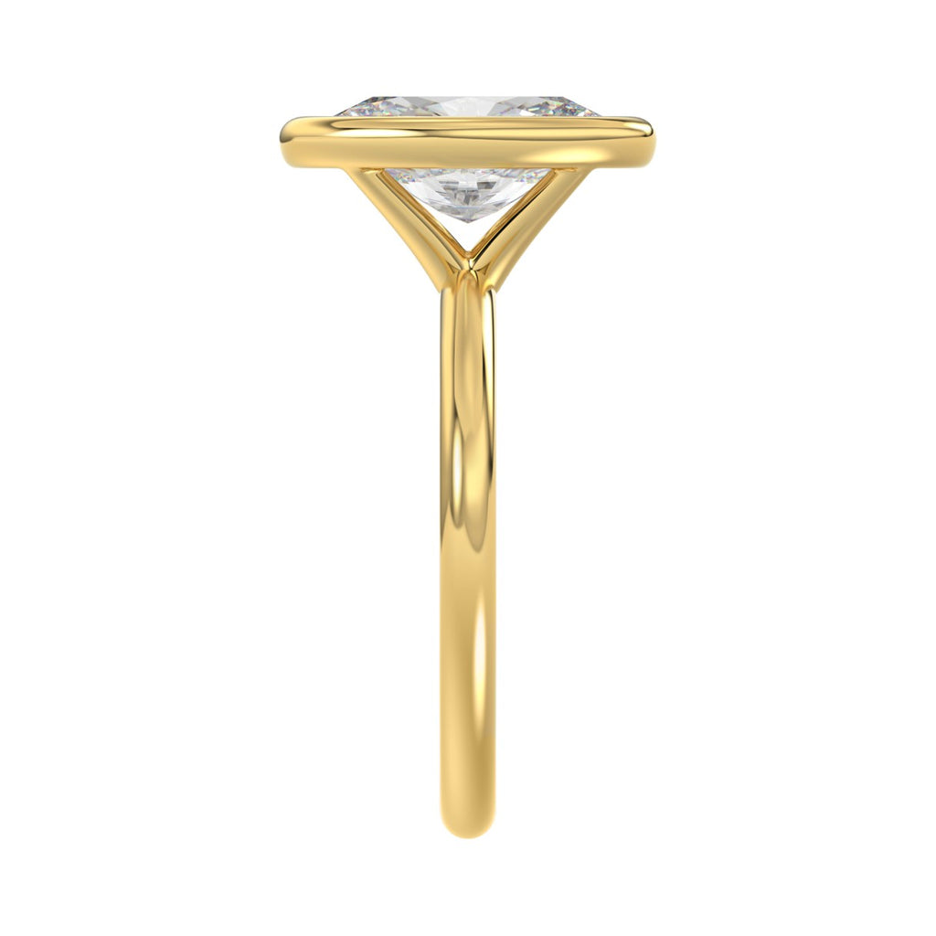 LADIES SOLITAIRE RING 3CT OVAL DIAMOND 14K YELLOW GOLD (CENTER STONE OVAL DIAMOND 3CT )