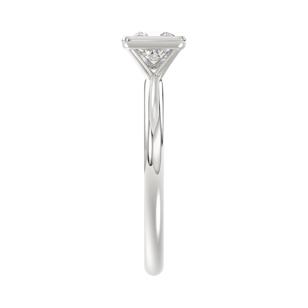 LADIES SOLITAIRE RING 1CT PRINCESS DIAMOND 14K WHITE GOLD (CENTER STONE PRINCESS DIAMOND 1CT )