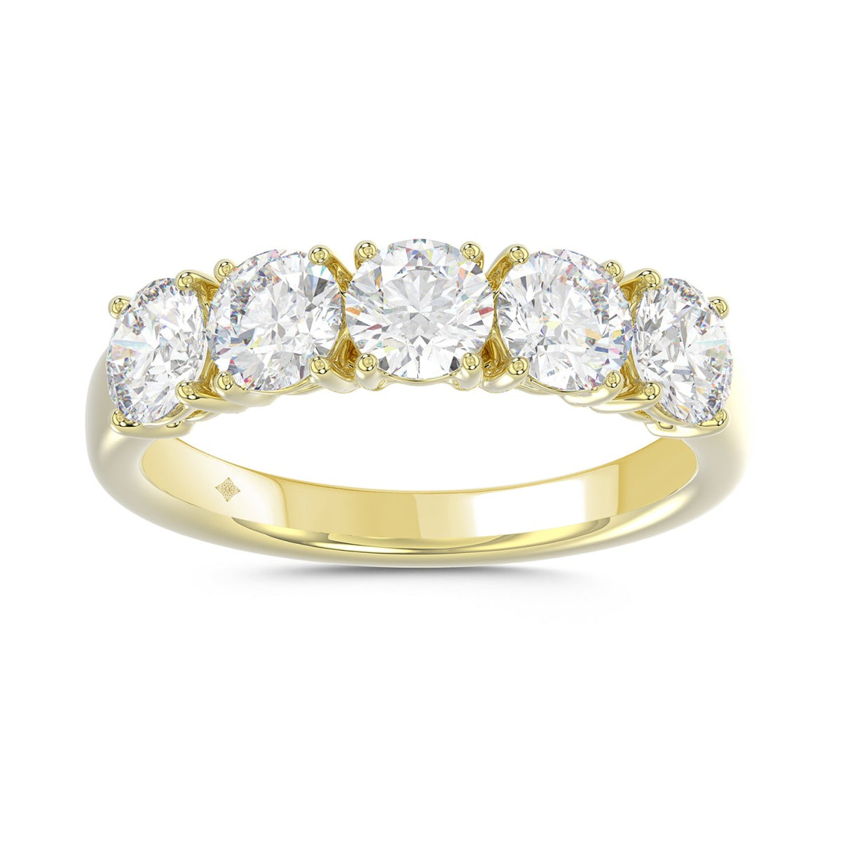 14K YELLOW GOLD 2.00CT ROUND DIAMOND LADIES BAND