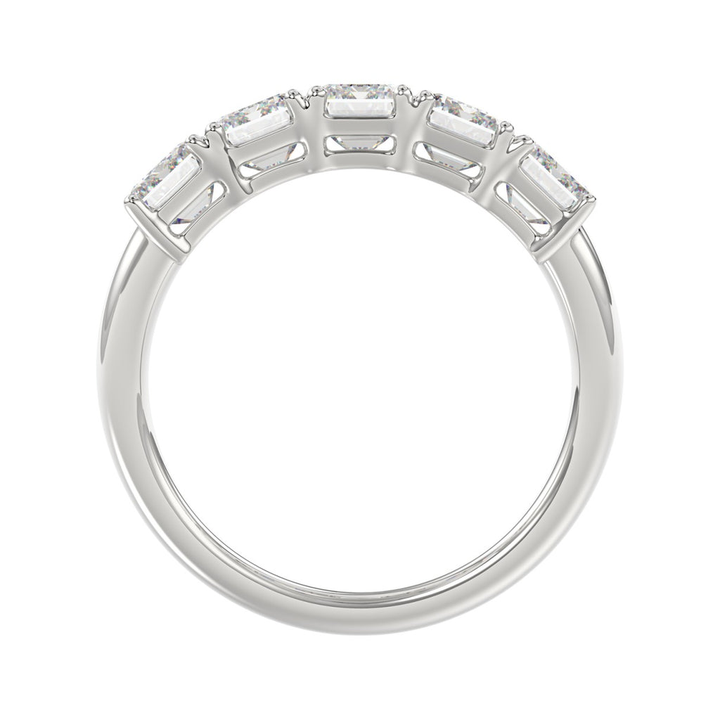 14K WHITE GOLD 2.00CT EMERALD DIAMOND LADIES BAND