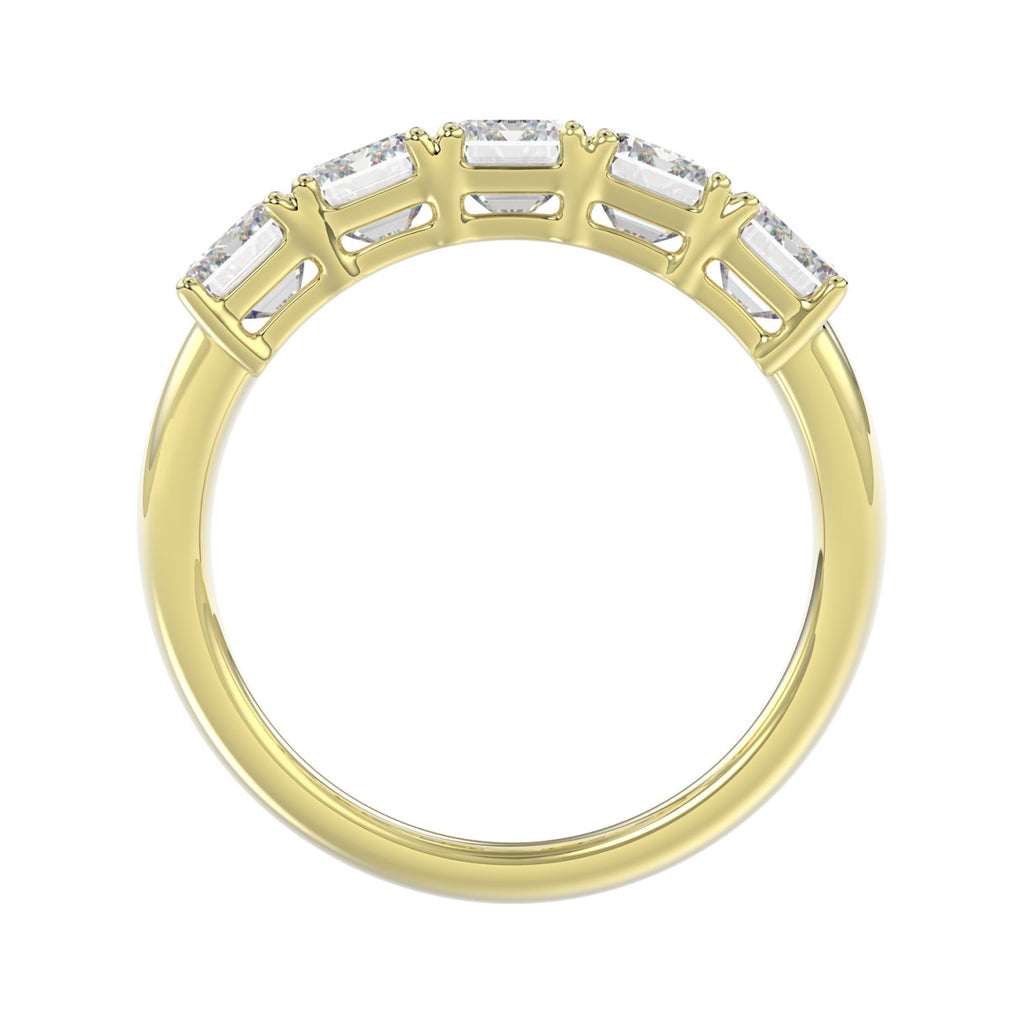 14K YELLOW GOLD 2.00CT EMERALD DIAMOND LADIES BAND