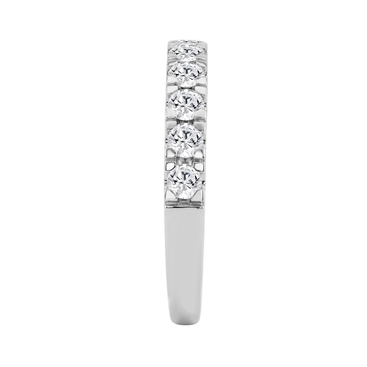 14K WHITE GOLD 3/4CT ROUND DIAMOND LADIES BAND