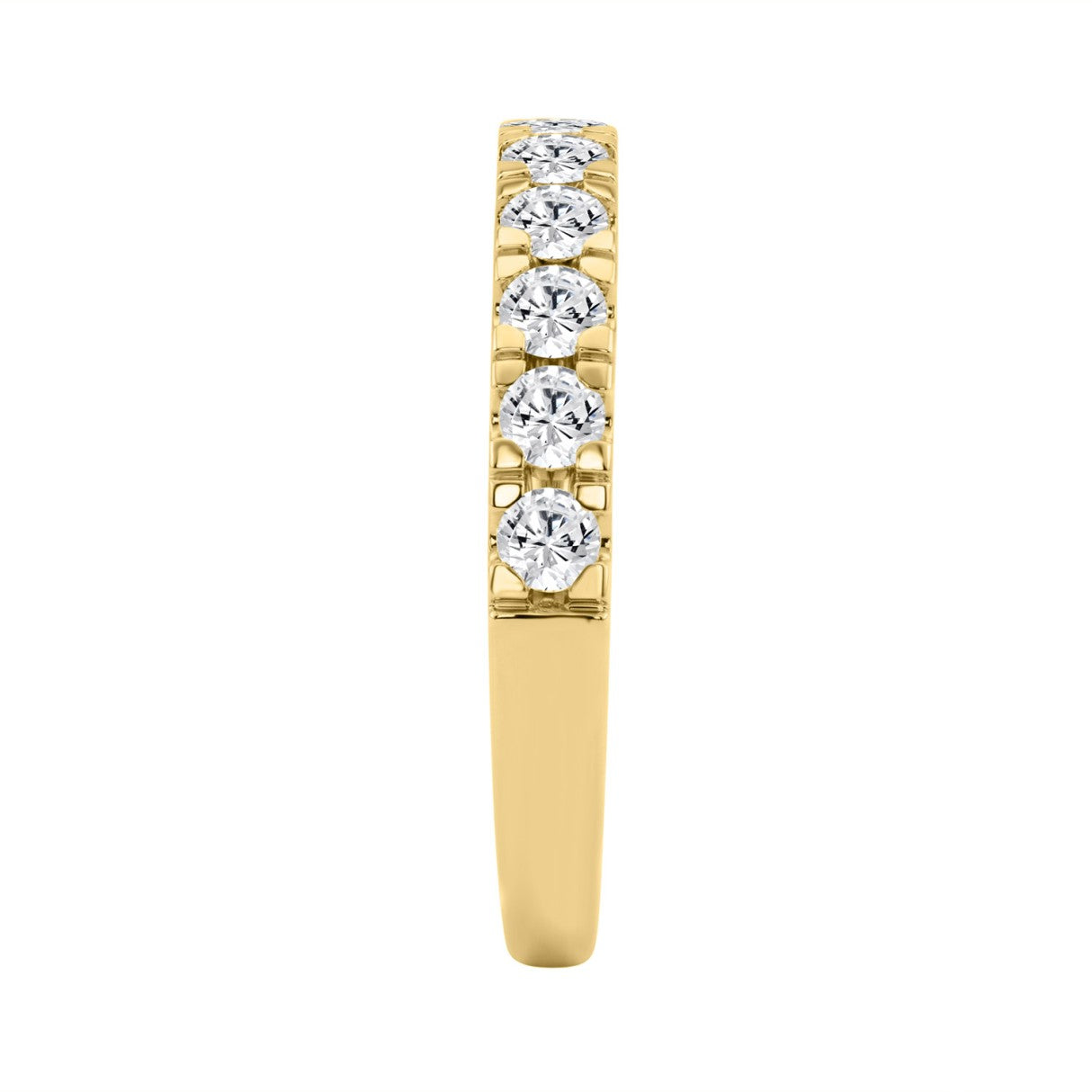 14K YELLOW GOLD 3/4CT ROUND DIAMOND LADIES BAND