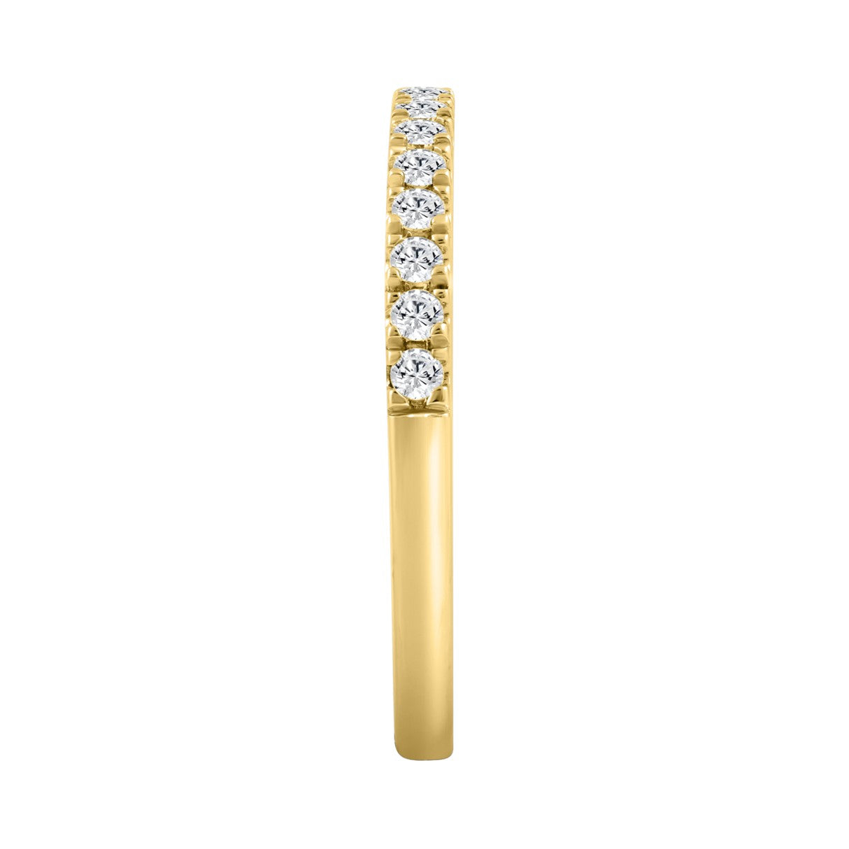 14K YELLOW GOLD 1/3CT ROUND DIAMOND LADIES BAND