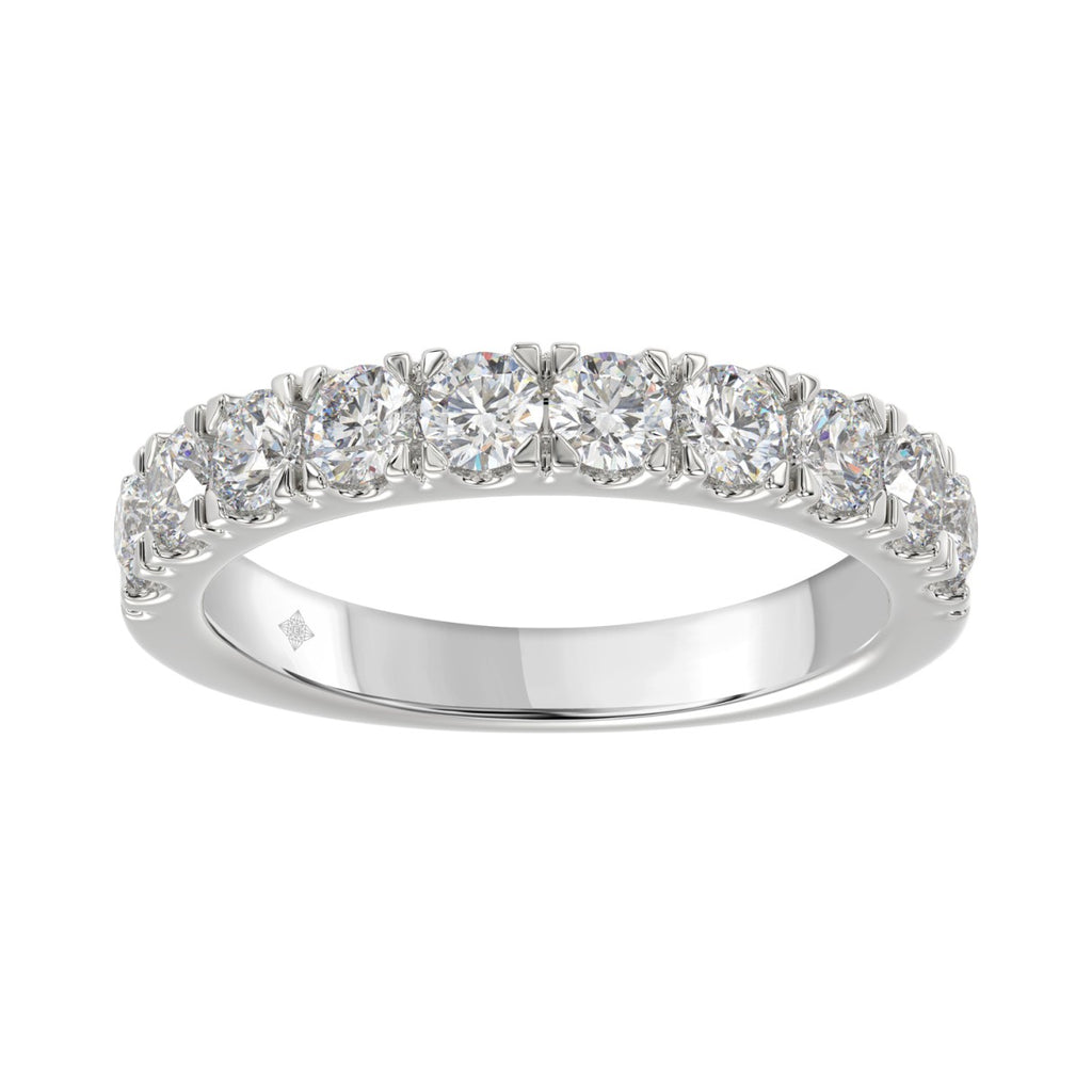 14K WHITE GOLD 1.00CT ROUND DIAMOND LADIES BAND