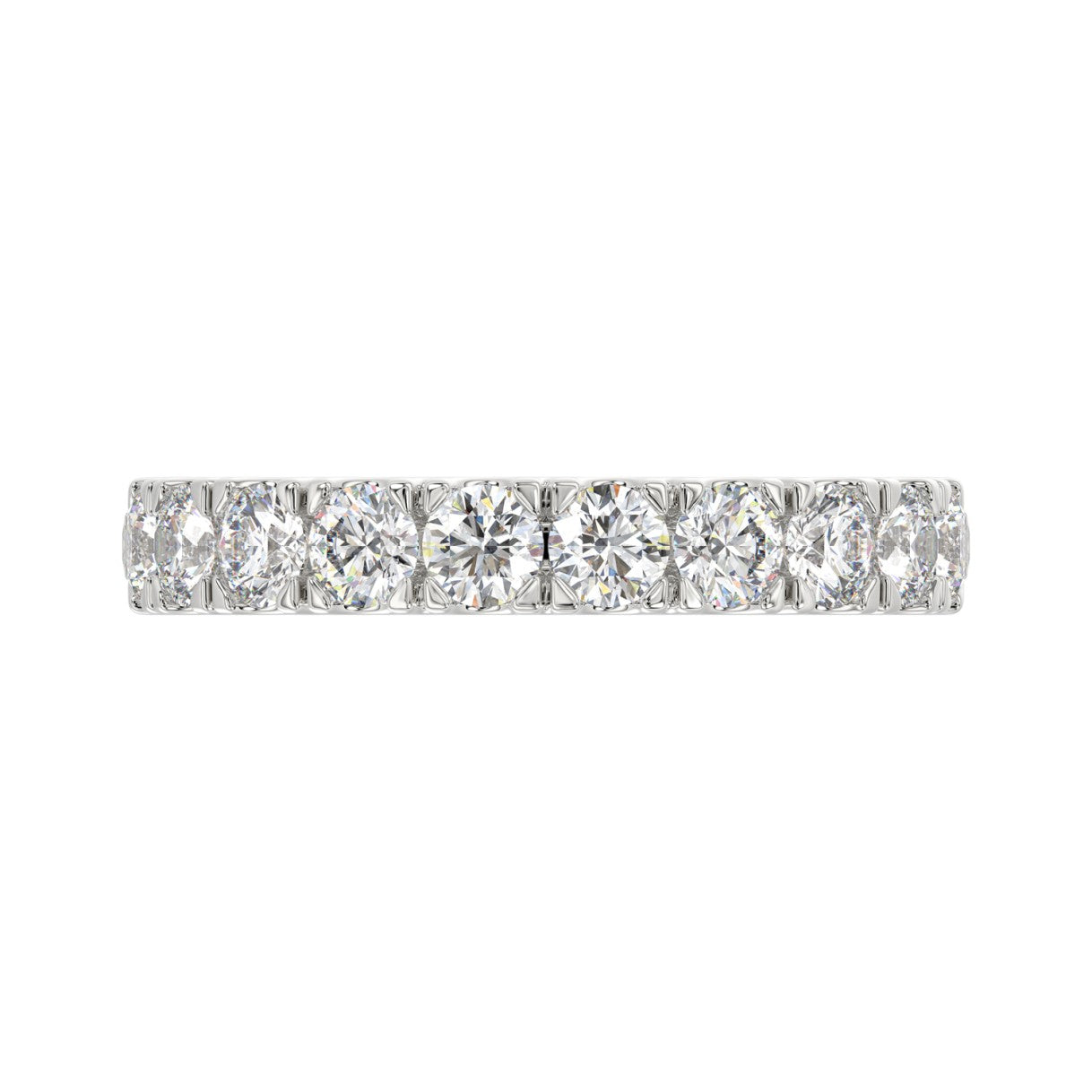 14K WHITE GOLD 1.00CT ROUND DIAMOND LADIES BAND