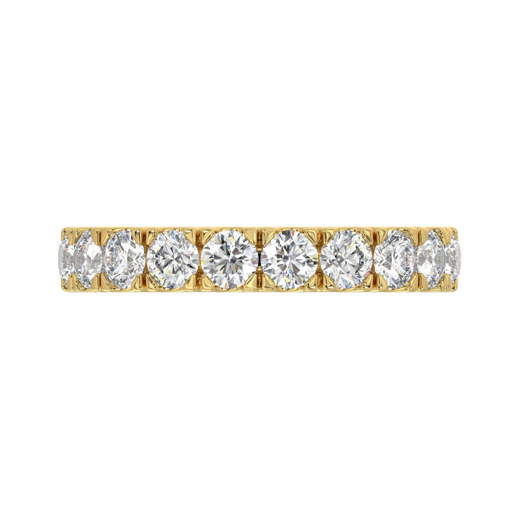 14K YELLOW GOLD 1.00CT ROUND DIAMOND LADIES BAND