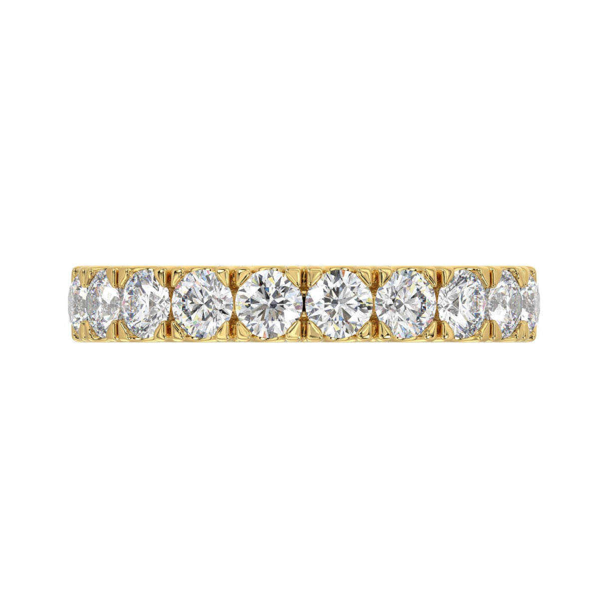 14K YELLOW GOLD 1.00CT ROUND DIAMOND LADIES BAND