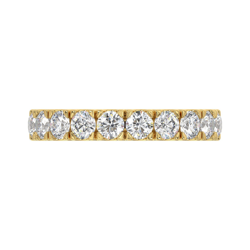 14K YELLOW GOLD 1.00CT ROUND DIAMOND LADIES BAND