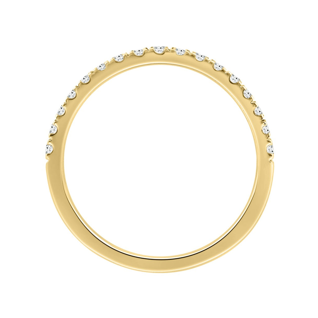 14K YELLOW GOLD 1/4CT ROUND DIAMOND LADIES BAND