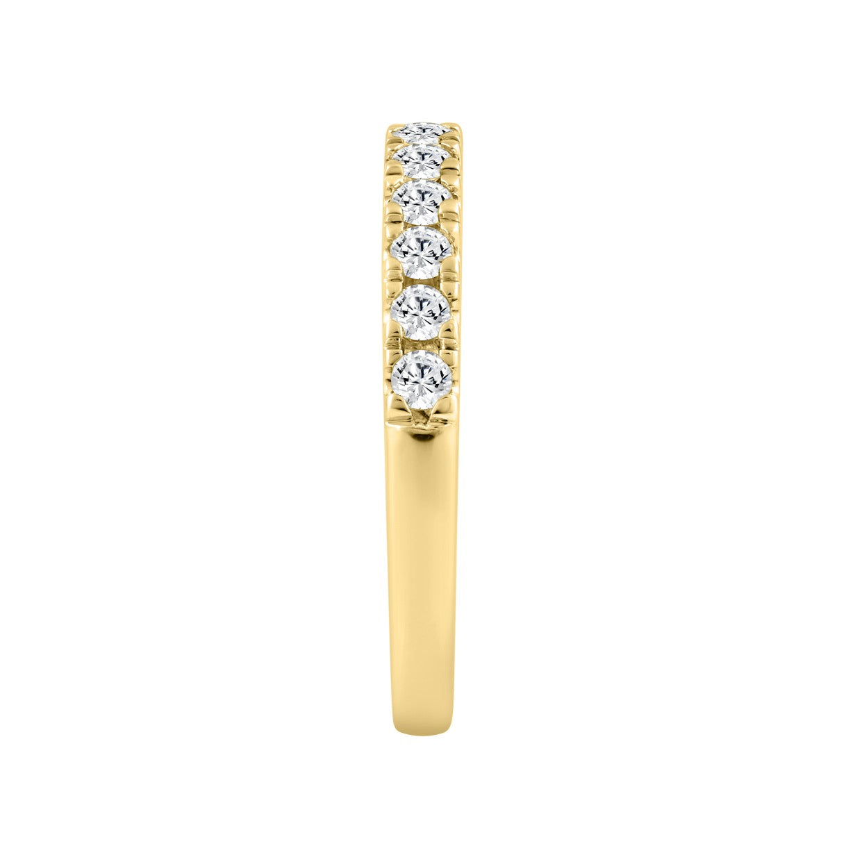 14K YELLOW GOLD 1/2CT ROUND DIAMOND LADIES BAND