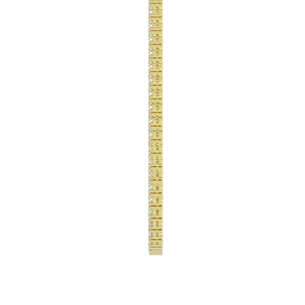 14K YELLOW GOLD 10 1/3CT 18" ROUND DIAMOND LADIES TENNIS NECKLACE
