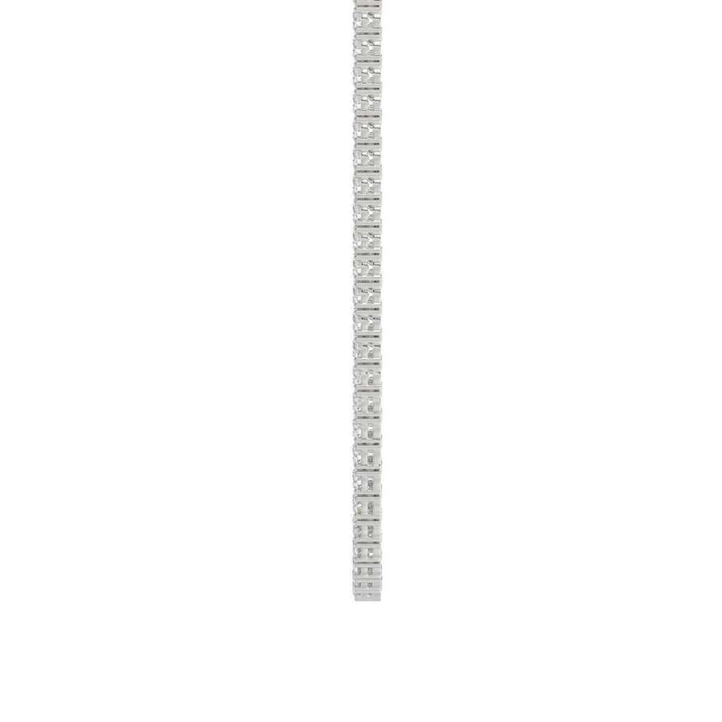 14K WHITE GOLD 7 3/4CT 18" ROUND DIAMOND LADIES TENNIS NECKLACE